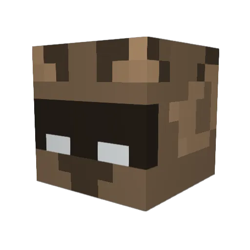 WomboWombat Minecraft avatar head, 3D render