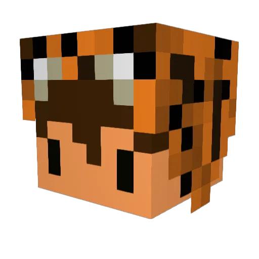Wombologie Minecraft avatar head, 3D render