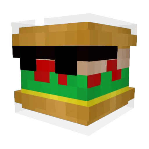 Wombonator2012 Minecraft avatar head, 3D render