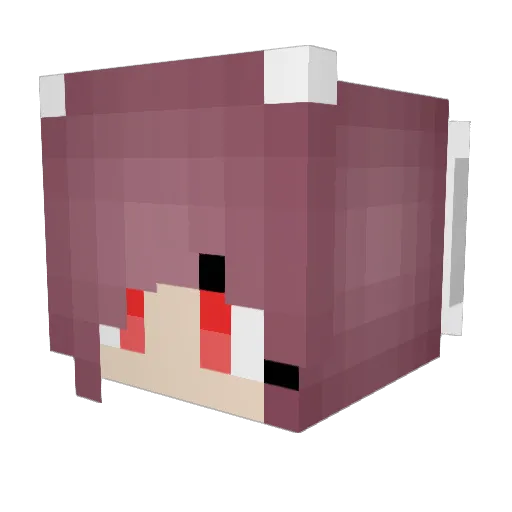 Womenz Minecraft avatar head, 3D render