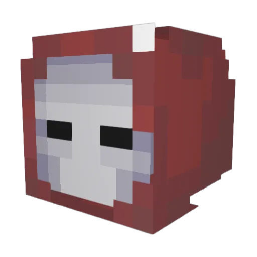 Womiss Minecraft avatar head, 3D render