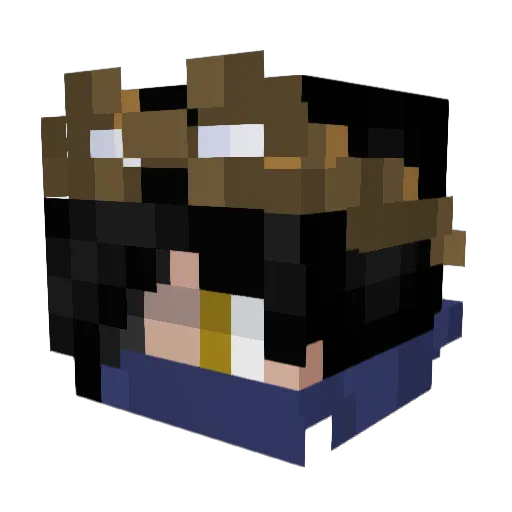 Womph Minecraft avatar head, 3D render