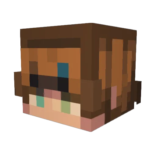 Wompwolf Minecraft avatar head, 3D render
