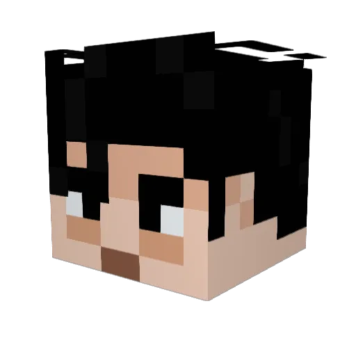 Womzilla Minecraft avatar head, 3D render