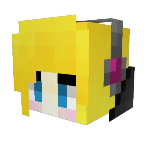 WonDaPie Minecraft avatar head, 3D render