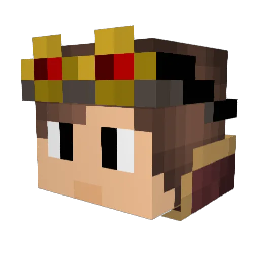 Wonaret Minecraft avatar head, 3D render