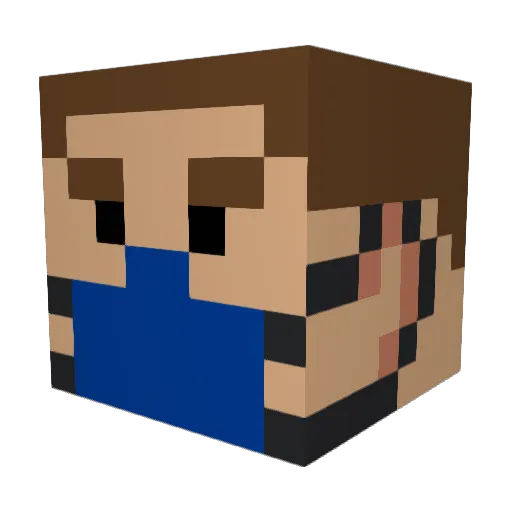 WonderCell33640 Minecraft avatar head, 3D render