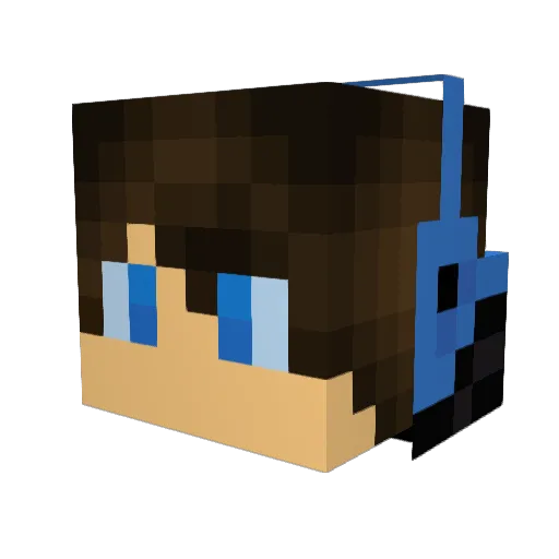 WonderCheesy Minecraft avatar head, 3D render