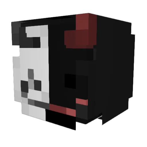 WonderKK Minecraft avatar head, 3D render
