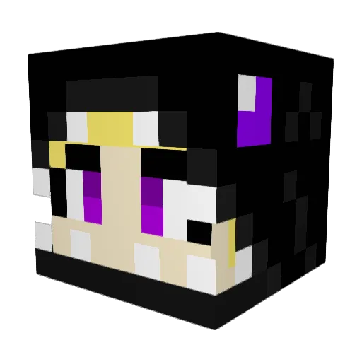 WonderMilli Minecraft avatar head, 3D render