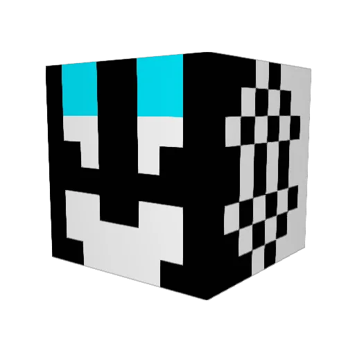 WonderfulMoon Minecraft avatar head, 3D render