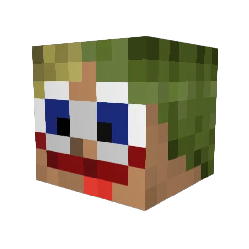WonderfulSBB Minecraft avatar head, 3D render