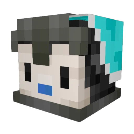 WonderfulTaco Minecraft avatar head, 3D render