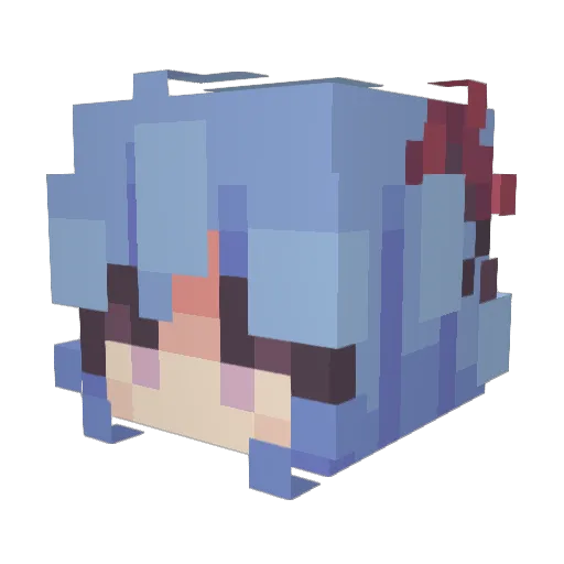 WonderfulWenis Minecraft avatar head, 3D render