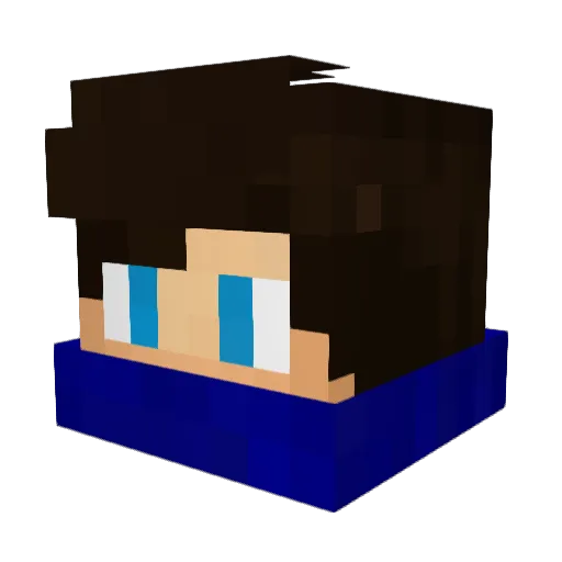 WonderfullWolf Minecraft avatar head, 3D render