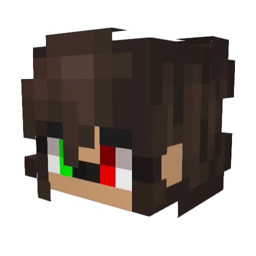 Wonderland345 Minecraft avatar head, 3D render