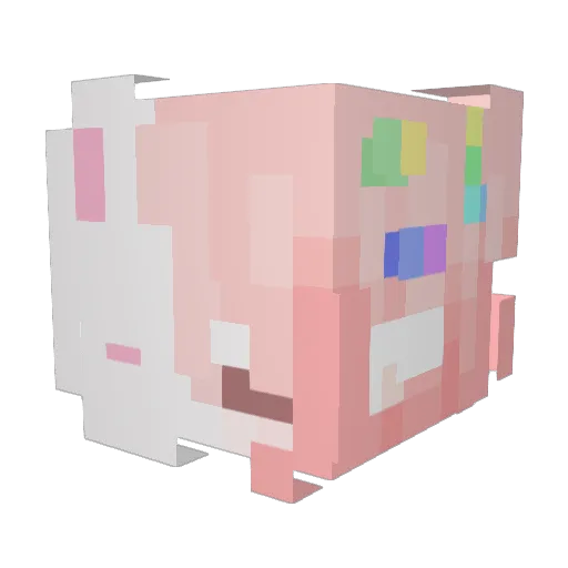 Wonderlyn Minecraft avatar head, 3D render
