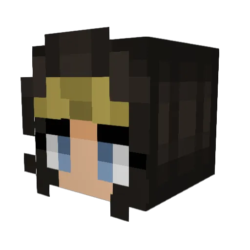 Wondermama1 Minecraft avatar head, 3D render