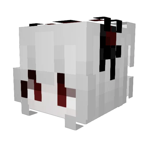 Wonderrgirl Minecraft avatar head, 3D render