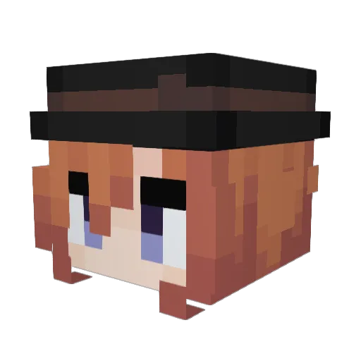 Wonderteapot Minecraft avatar head, 3D render