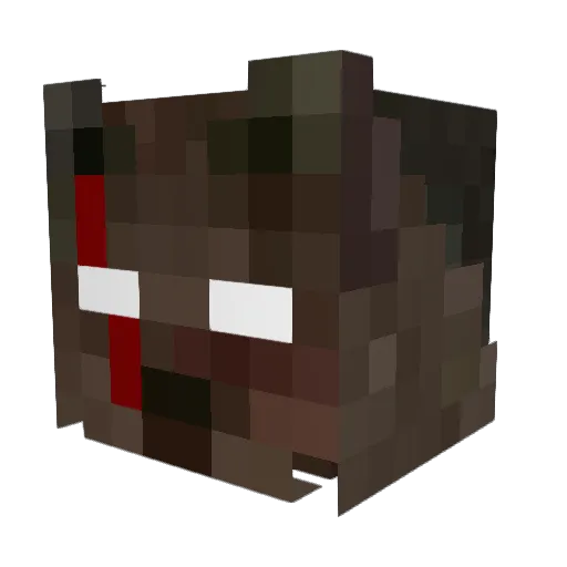 Woney Minecraft avatar head, 3D render