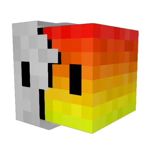 WongNM Minecraft avatar head, 3D render