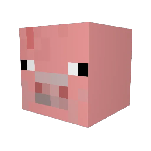 Wongtingpong Minecraft avatar head, 3D render