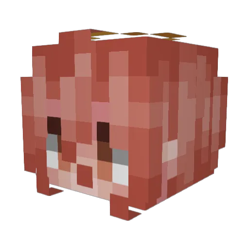 WonkaHat Minecraft avatar head, 3D render