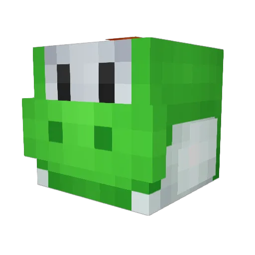 WonkeyPlays Minecraft avatar head, 3D render