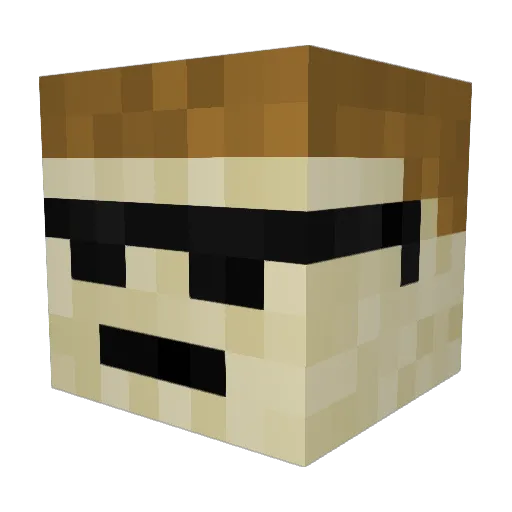 WonkierYapper96 Minecraft avatar head, 3D render
