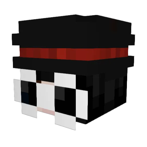 WonkitaGD Minecraft avatar head, 3D render