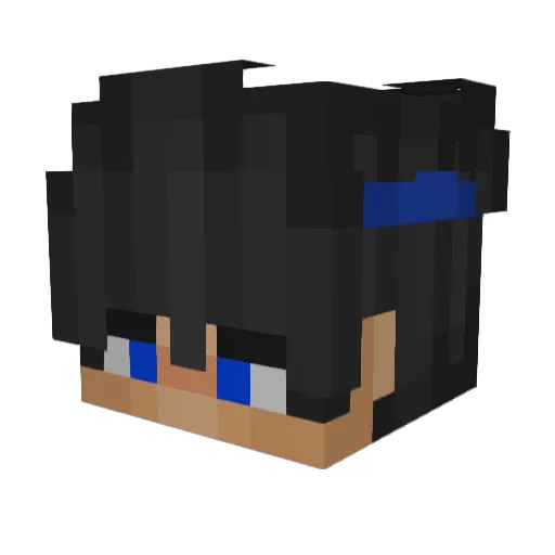 Wonori Minecraft avatar head, 3D render