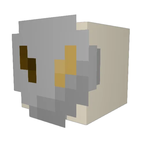 WontedKoala Minecraft avatar head, 3D render