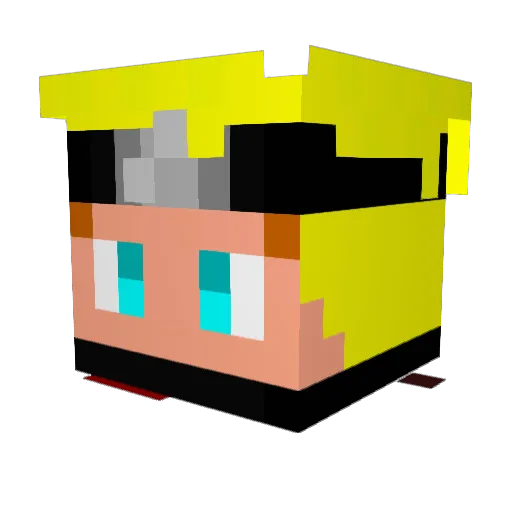 WooDiBouDi Minecraft avatar head, 3D render