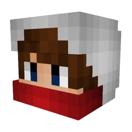 WooManDu Minecraft avatar head, 3D render