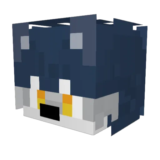 WooShen Minecraft avatar head, 3D render