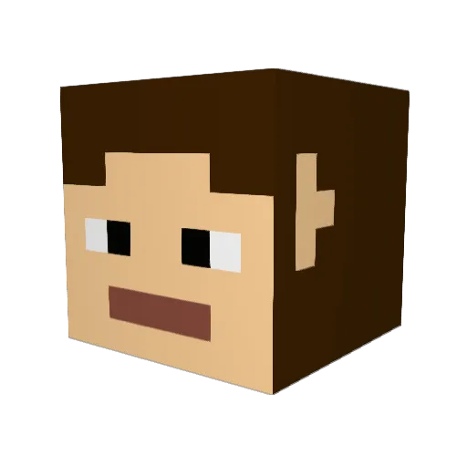 Woo_Ggi Minecraft avatar head, 3D render