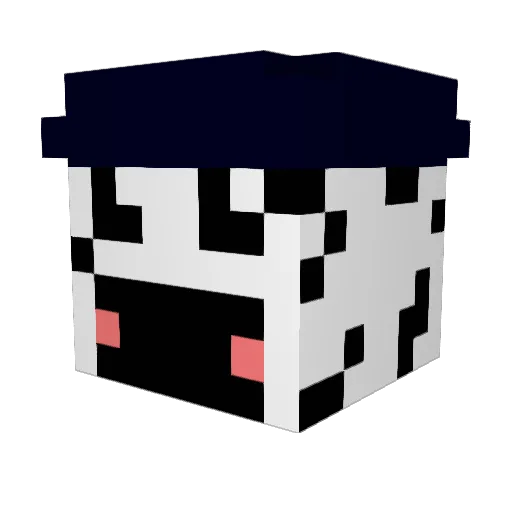 Woobie_ Minecraft avatar head, 3D render