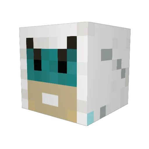 WoodAlchemist Minecraft avatar head, 3D render