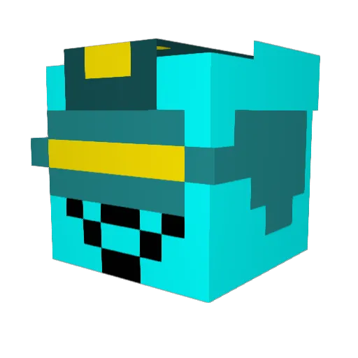 WoodBoi21 Minecraft avatar head, 3D render