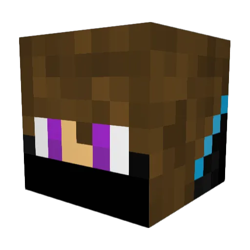 WoodEagle Minecraft avatar head, 3D render