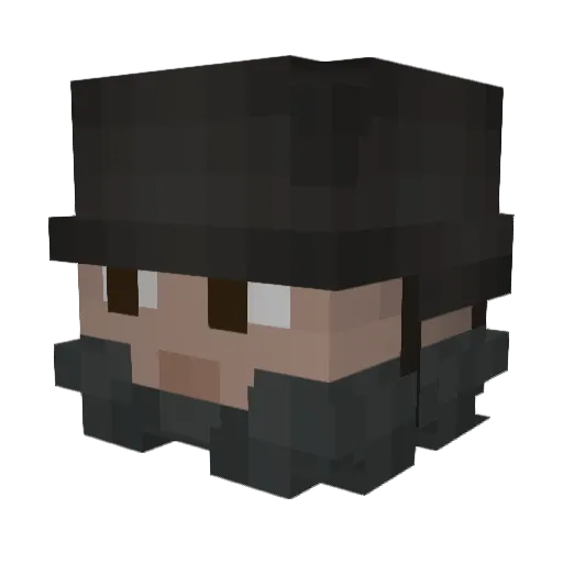 WoodSlanger Minecraft avatar head, 3D render