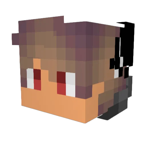 Wood_1 Minecraft avatar head, 3D render