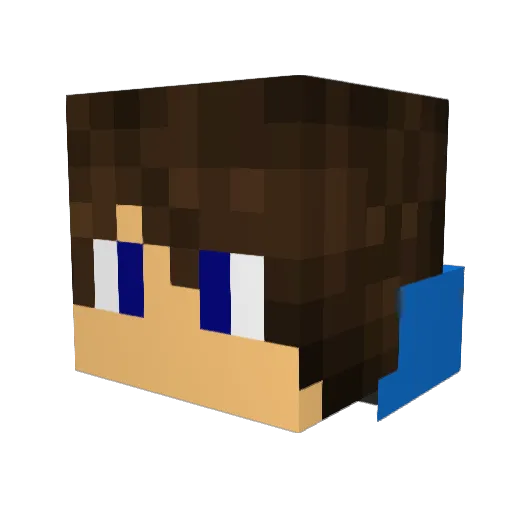 Wooddii Minecraft avatar head, 3D render