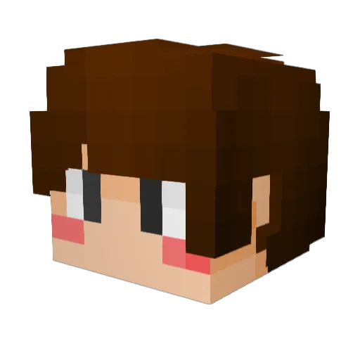 Wooden_Cross Minecraft avatar head, 3D render