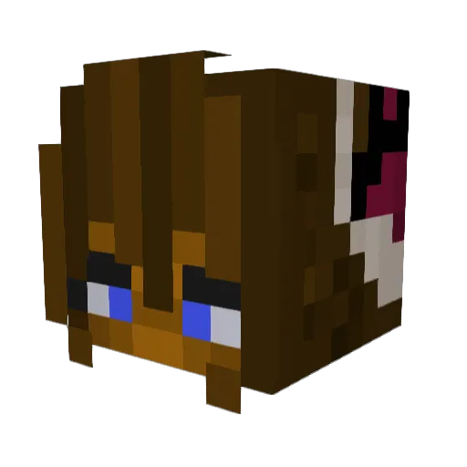 Woodi101 Minecraft avatar head, 3D render