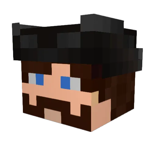 WoodieLG Minecraft avatar head, 3D render