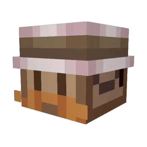 WoodieXD Minecraft avatar head, 3D render