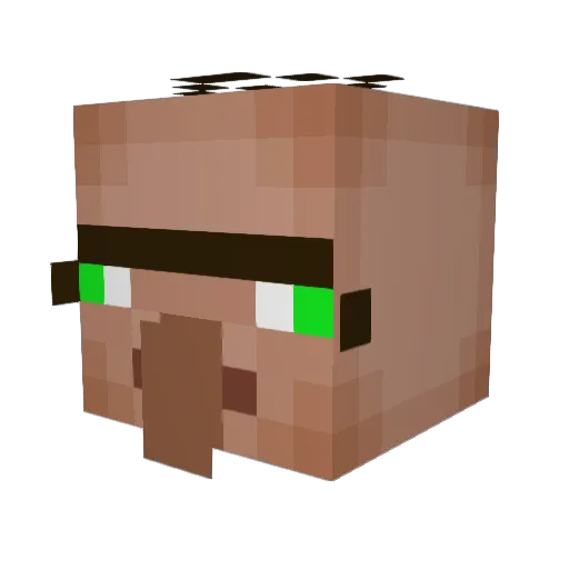 Woodie_2 Minecraft avatar head, 3D render