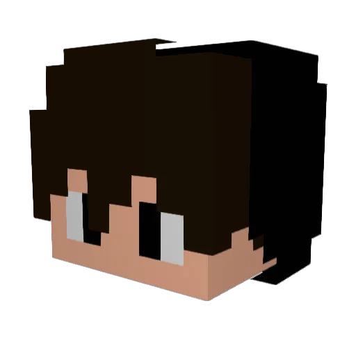 Woodka Minecraft avatar head, 3D render